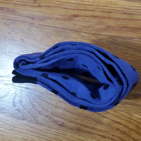 1 Pair of Purple With Black Poka-Dots Thigh High Socks NWT - Picture 8 of 8